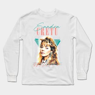 Sandra Cretu \// 80s Retro Fan Art Design Long Sleeve T-Shirt